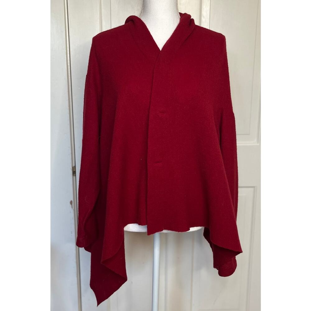 Moyuru Red Wool Deconstructed Jacket/Cardigan, Size M